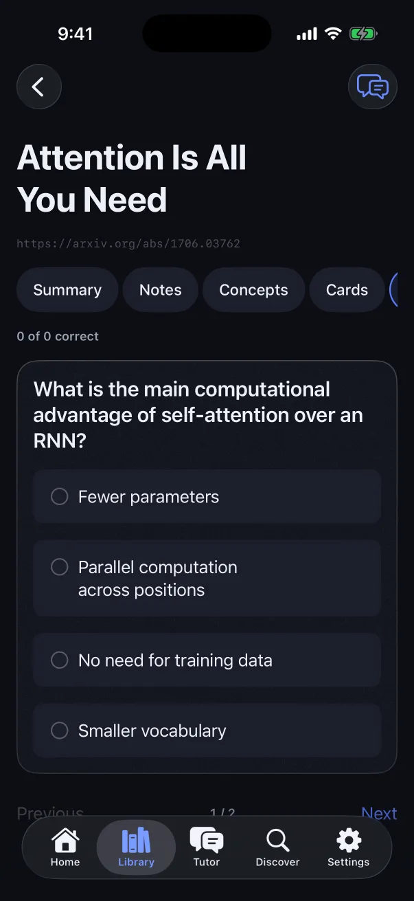 Owlish on iPhone: a quiz question